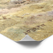 秋の風景秋ツリーズ絵画ヴィンテージ ポスター (角)