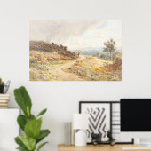 秋の風景秋ツリーズ絵画ヴィンテージ ポスター (ホームオフィス)