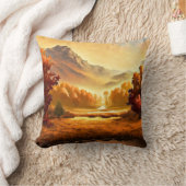 秋の風景絵を描s-68754 クッション (ブランケット)