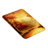 秋の風景絵を描s-87546 マグネット (右側)