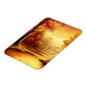 秋の風景絵を描s-87546 マグネット (左側)