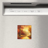 秋の風景絵を描s-87546 マグネット (インサイチュ (食洗機))