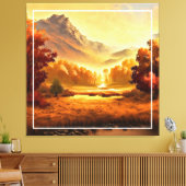 秋の風景絵画の1 キャンバスプリント (インサイチュ (リビング))