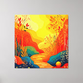 秋の風景芸術 キャンバスプリント (正面)