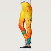 秋の風景芸術 レギンス (左)