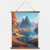 秋の風景芸術 吊り下げ型タペストリー (正面)