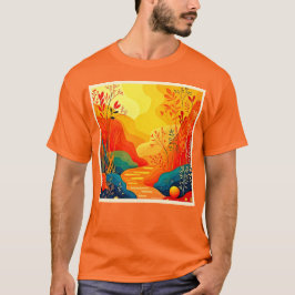 秋の風景芸術 Tシャツ