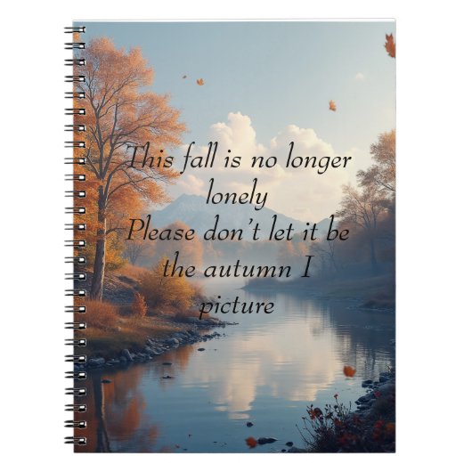 秋の風景螺旋写真ノート ノートブック (正面)