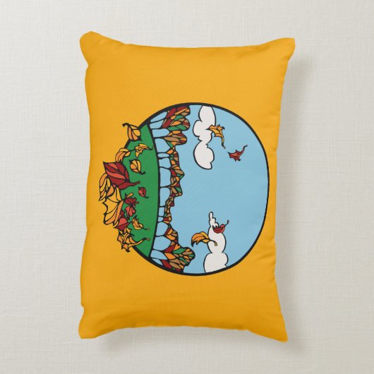 秋の風景風景 アクセントクッション (裏面(縦))