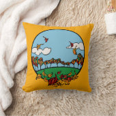 秋の風景風景 クッション (ブランケット)