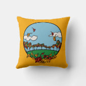 秋の風景風景 クッション (裏面)