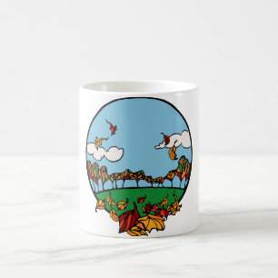 秋の風景風景 コーヒーマグカップ
