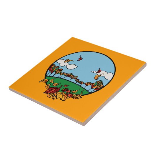 秋の風景風景 タイル (側面)