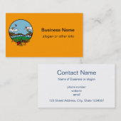 秋の風景風景 名刺 (正面/裏面)