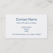 秋の風景風景 名刺 (裏面)