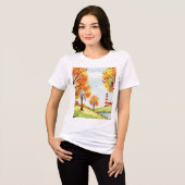 秋の風景 トライブレンドTシャツ (正面全面)