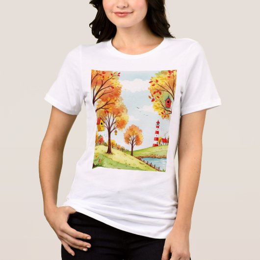 秋の風景 トライブレンドTシャツ (正面)