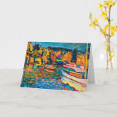 秋の風景(ボーツ付き)ワジリー·カンディンスキー カード (黄色い花)