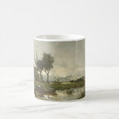秋の風景(ヴィンテージオランダアート) (オランダ) コーヒーマグカップ (中央)