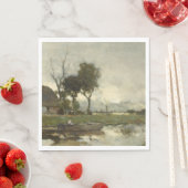 秋の風景(ヴィンテージオランダアート) (オランダ) スタンダードランチョンナプキン (インサイチュ)