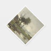 秋の風景(ヴィンテージオランダアート) (オランダ) スタンダードランチョンナプキン (角)