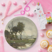 秋の風景(ヴィンテージオランダアート) (オランダ) ペーパープレート (パーティー)