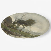 秋の風景(ヴィンテージオランダアート) (オランダ) ペーパープレート (アングル)