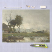 秋の風景(ヴィンテージオランダアート) (オランダ) 薄葉紙 (クラフト)