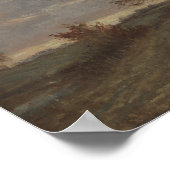 秋の風景。油オンキャンバスヴィンテージ ポスター (角)