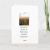 秋の風景（飾り色写真） カード (裏面)