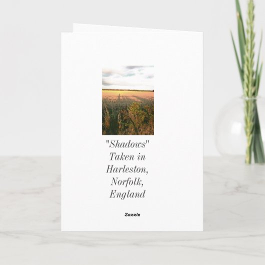 秋の風景（飾り色写真） カード (裏面)