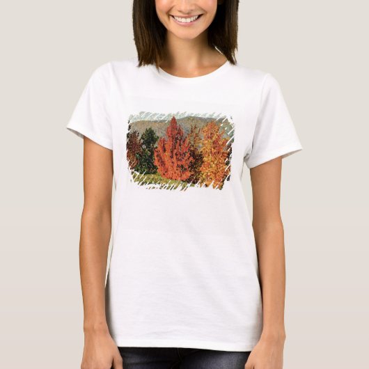 秋の風景c.1903 (キャンバス上の油) tシャツ (正面)