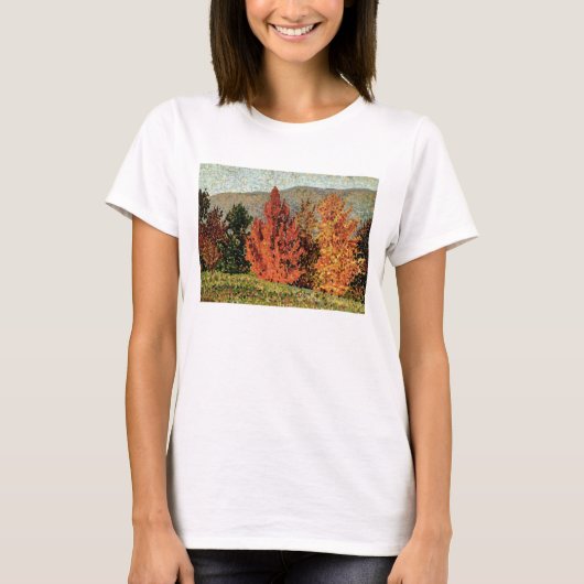 秋の風景c.1903 (キャンバス上の油) tシャツ (正面)