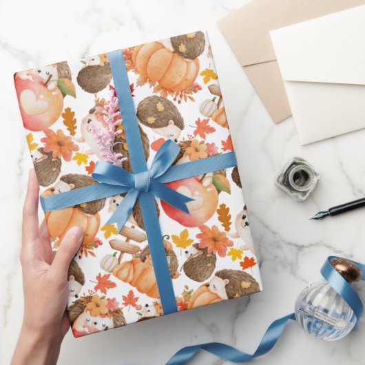秋の風物模様山嵐 ラッピングペーパー (ギフト)
