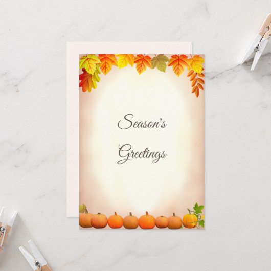 秋の風物詩 カード (正面/裏面インサイチュ)