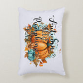 秋の風、カボチャをお願い – 居心地の良い秋 アクセントクッション (正面(垂直))