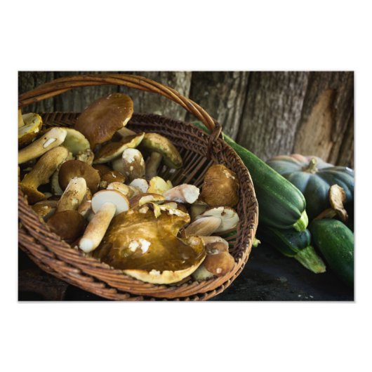 秋の食べ物スチルライフ写真プリント フォトプリント            (正面)