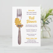 秋の食事会または秋のイベント招待状 招待状 (スタンド正面)