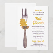 秋の食事会または秋のイベント招待状 招待状 (正面/裏面)