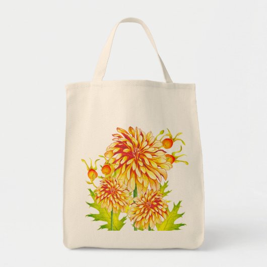 秋の食料品店へのトート トートバッグ (正面)