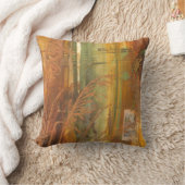 秋の飼鳥園の枕 クッション (ブランケット)