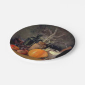 秋の飾り付けテーブル,かぼちゃの,フルーツ,ドリンク ペーパープレート (アングル)