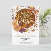 秋の養子縁組お祝い招待状 招待状 (スタンド正面)