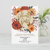 秋の養子縁組お祝い招待状 招待状 (スタンド正面)