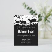 秋の饗宴または収穫ボールへの招待状 招待状 (スタンド正面)