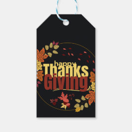 秋の饗宴祝我々の感謝祭 ギフトタグ
