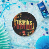 秋の饗宴祝我々の感謝祭 ペーパープレート (パーティー)