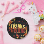 秋の饗宴祝我々の感謝祭 ペーパープレート (パーティー)