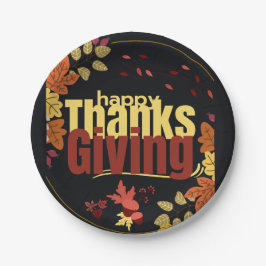 秋の饗宴祝我々の感謝祭 ペーパープレート