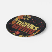 秋の饗宴祝我々の感謝祭 ペーパープレート (アングル)